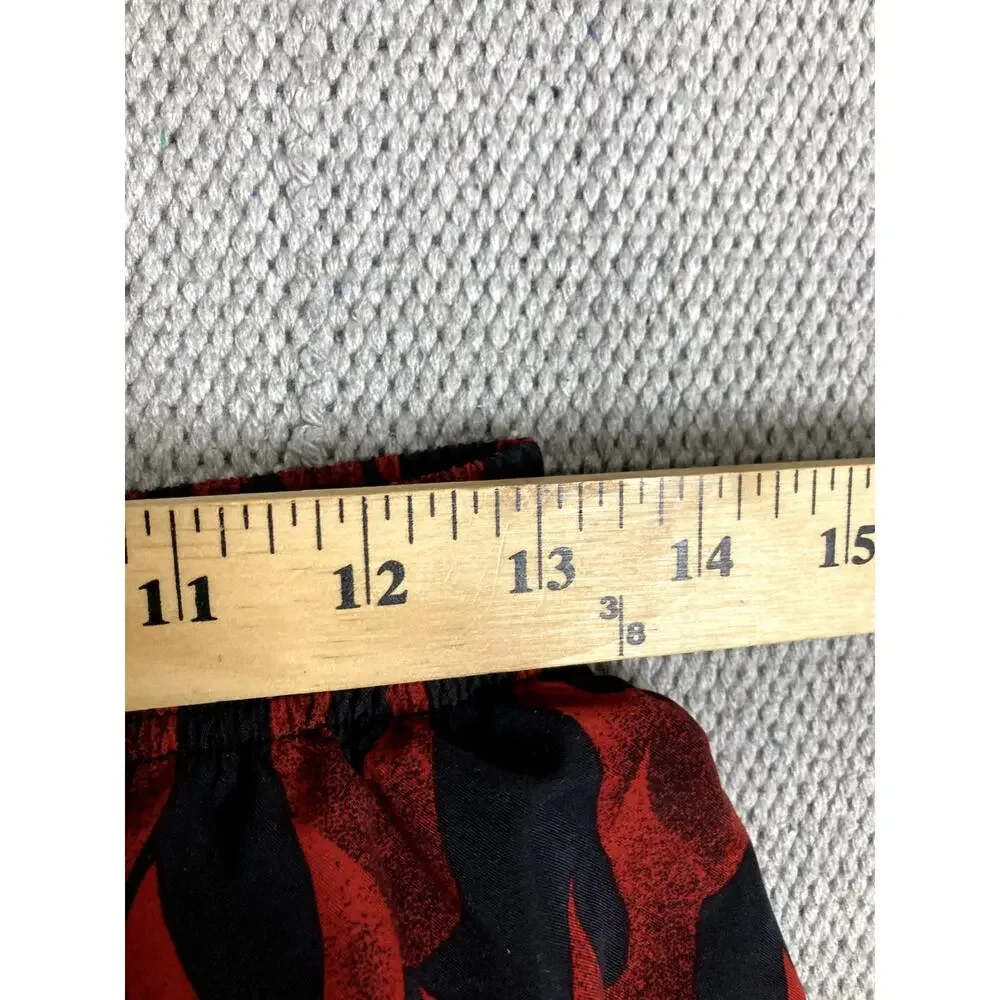 Vtg Big Dog‎ Board Shorts Men's Medium Red Hot Sauce Flames Beach Party